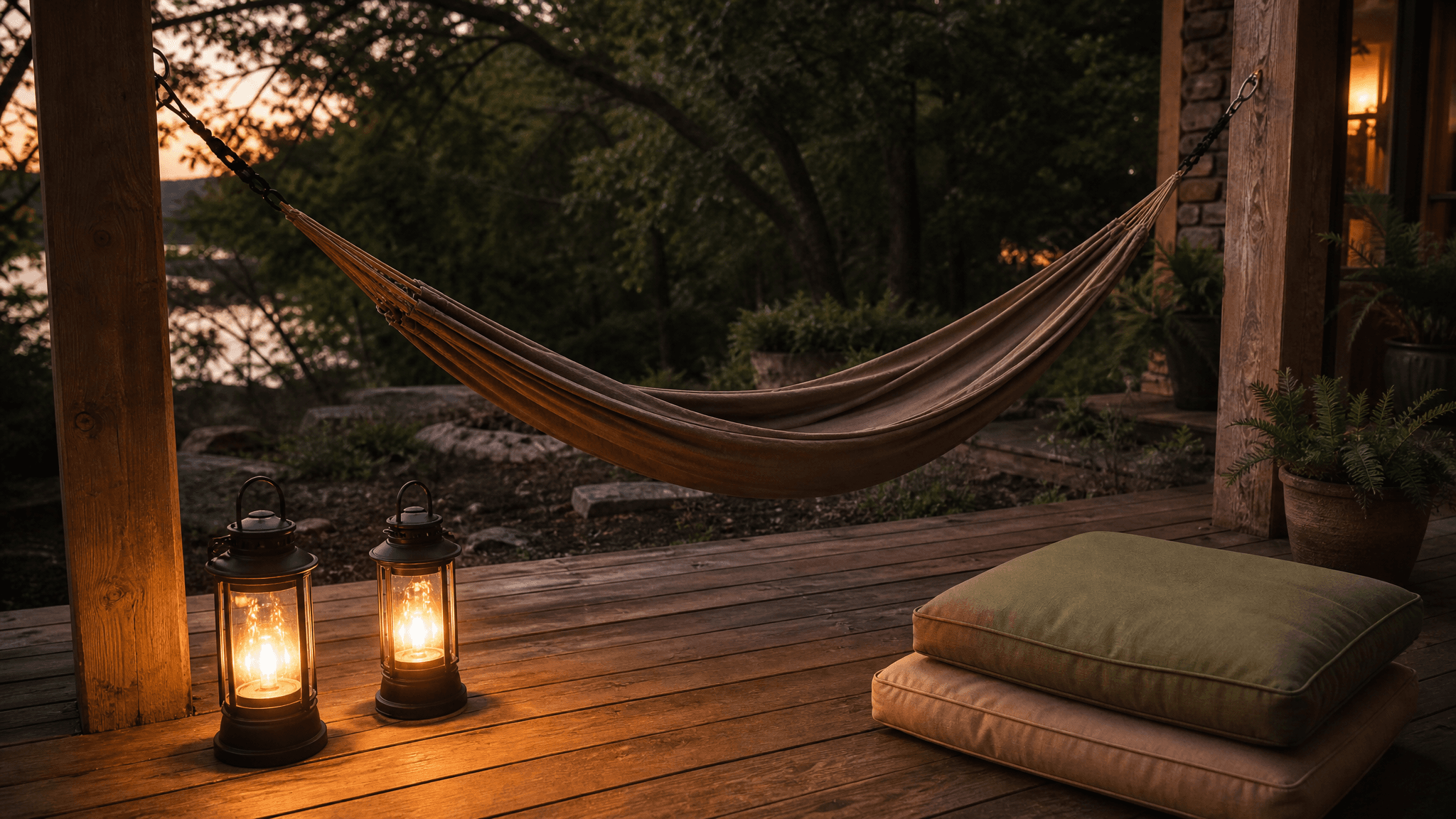 Turning the yard into an evening room