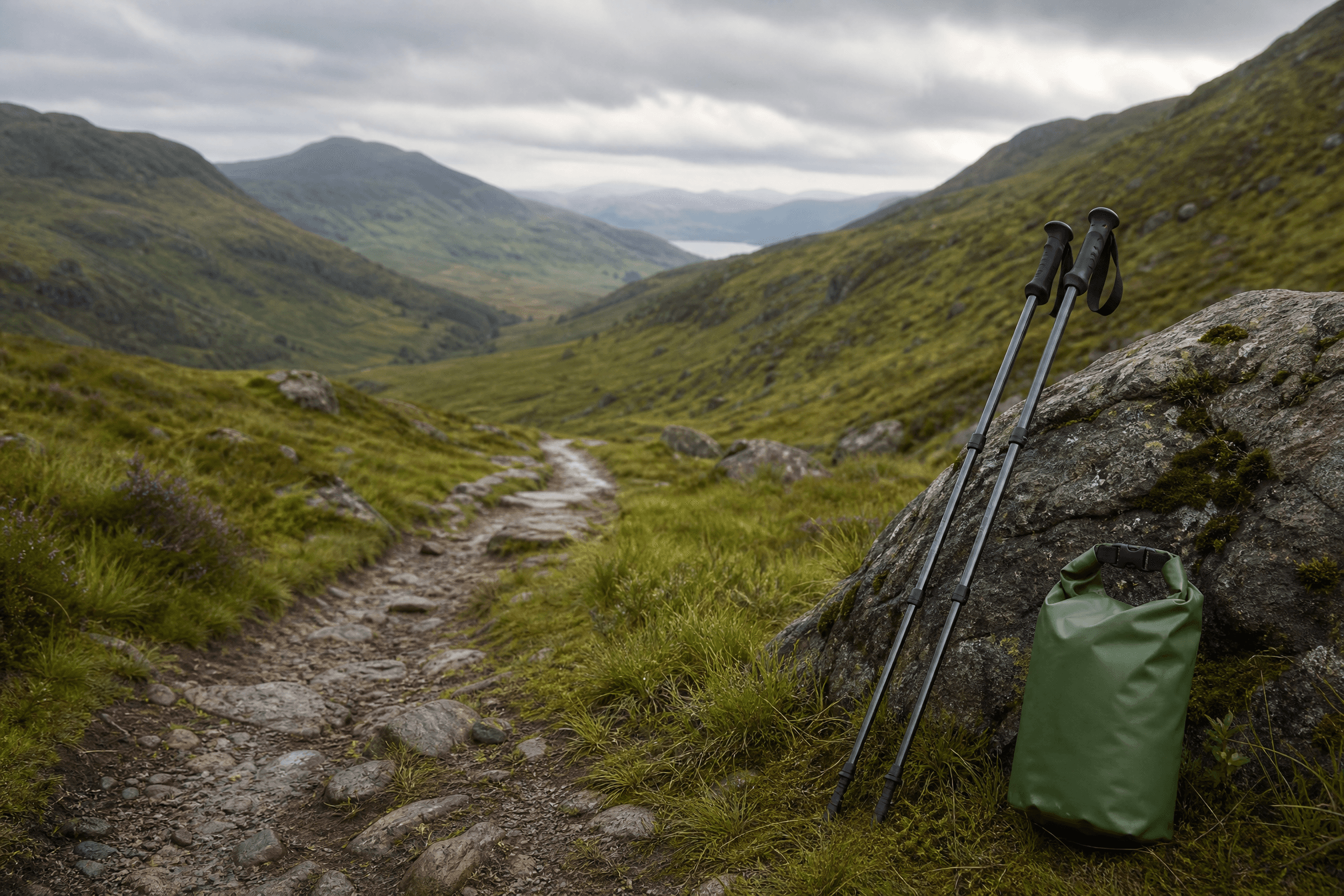 Packing light for a day on the trail
